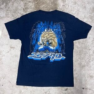 2002 Dragon Ball Z Gotenks Navy blue Graphic T-Shirt Large Vintage RARE